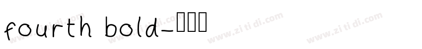 fourth bold字体转换